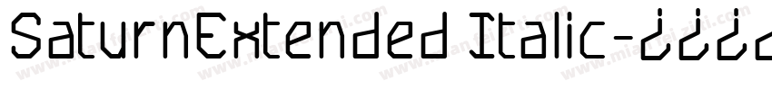 SaturnExtended Italic字体转换